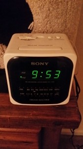 Alarm clock, circa 1989, still working like a champ in 2014.